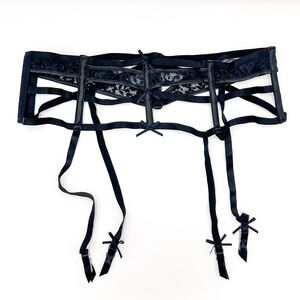 For Love & Lemons Black Lace Strappy Garter Belt